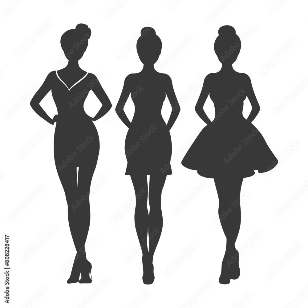Silhouette women dresses black color only Silhouette women dresses black color only