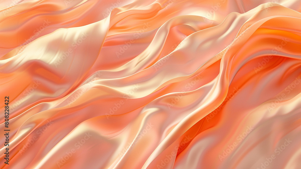 Bright peach waves in a flame-like abstract design perfect for a warm inviting background
