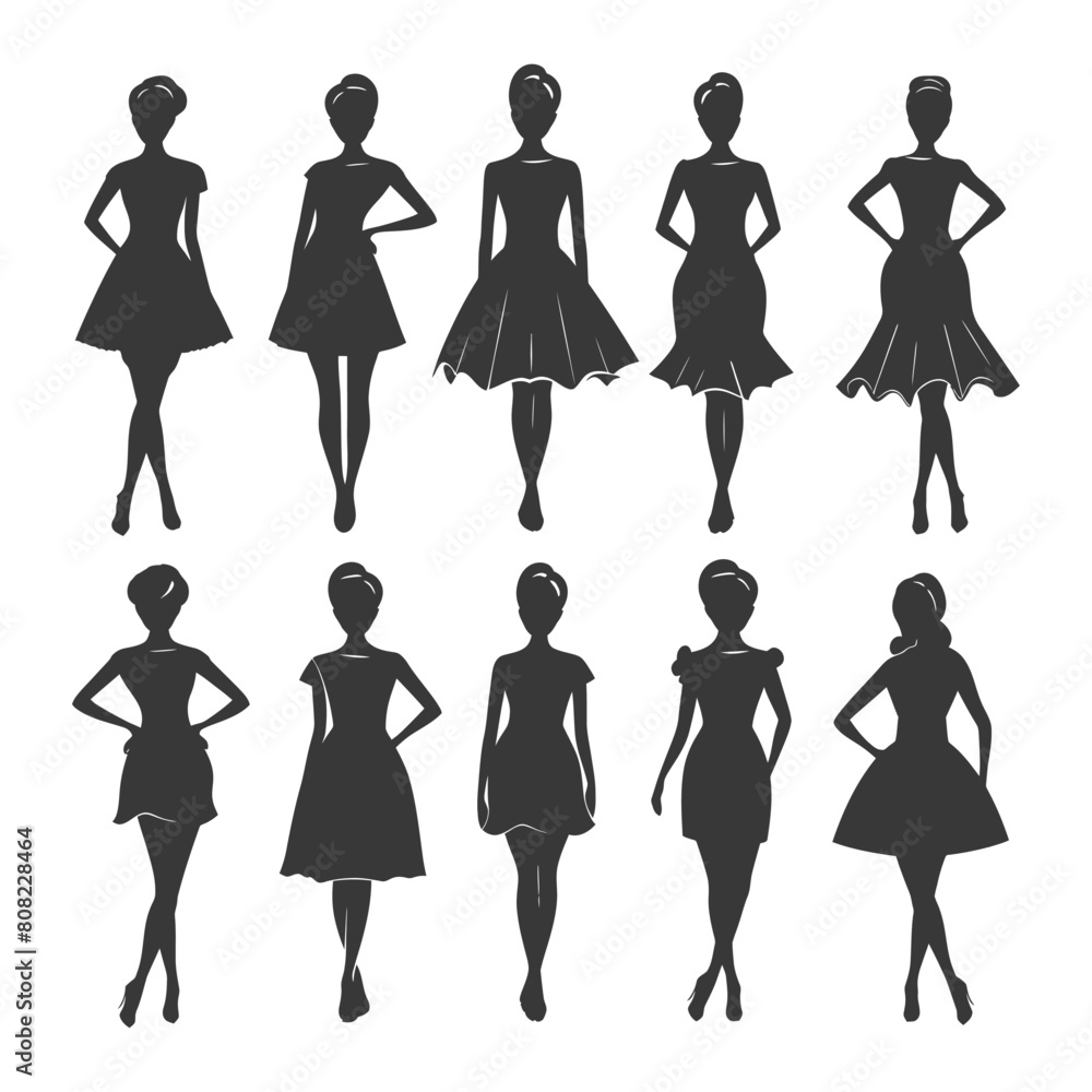 Silhouette women dresses black color only Silhouette women dresses black color only