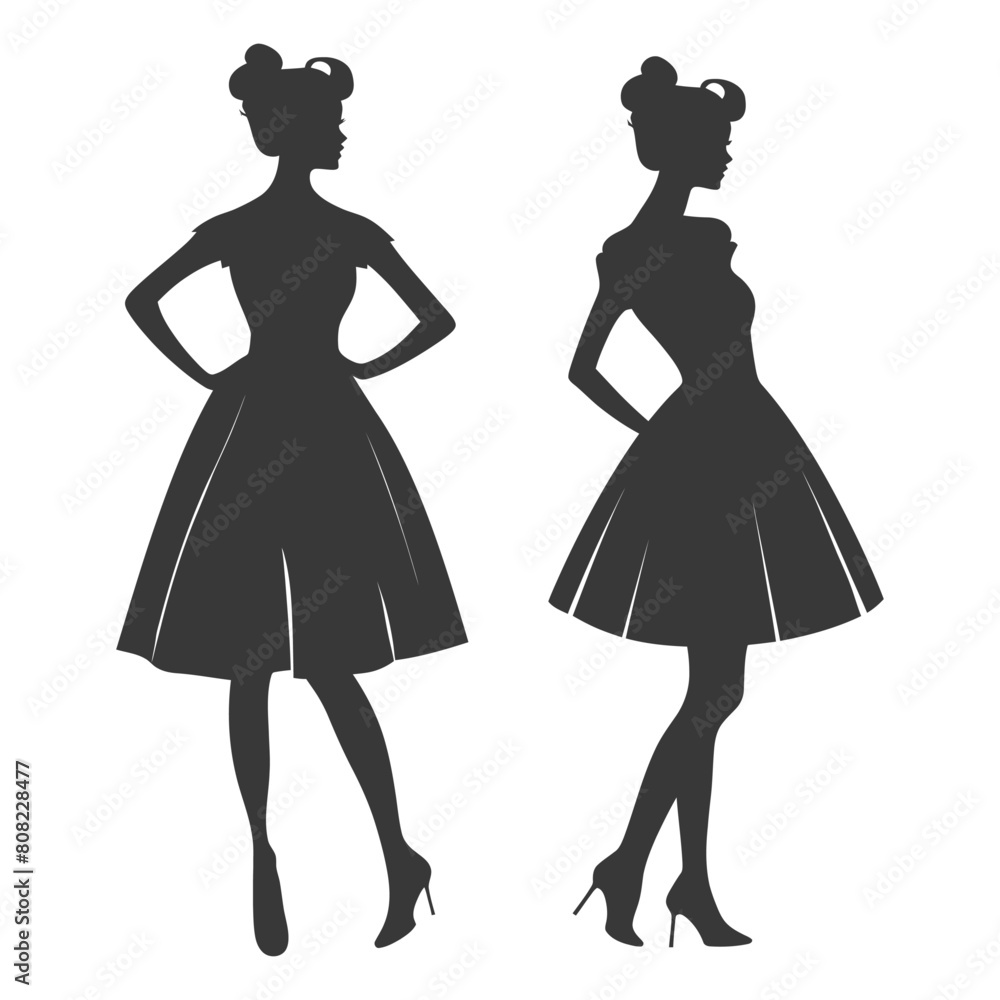 Silhouette women dresses black color only Silhouette women dresses black color only