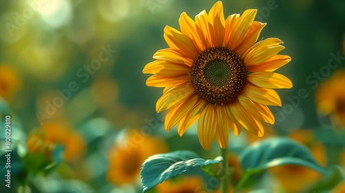 sunflower middle field young transparent background gradient light yellow arabic pronunciation bah bright green orange source left cheerful photo
