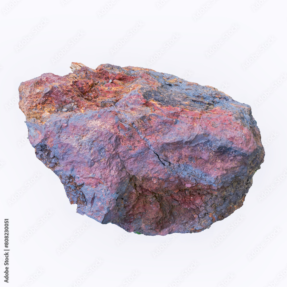 Specimen natural rock hematite, iron ore mineral stone isolated on white background. Specimen natural rock hematite, iron ore mineral stone isolated on white background.