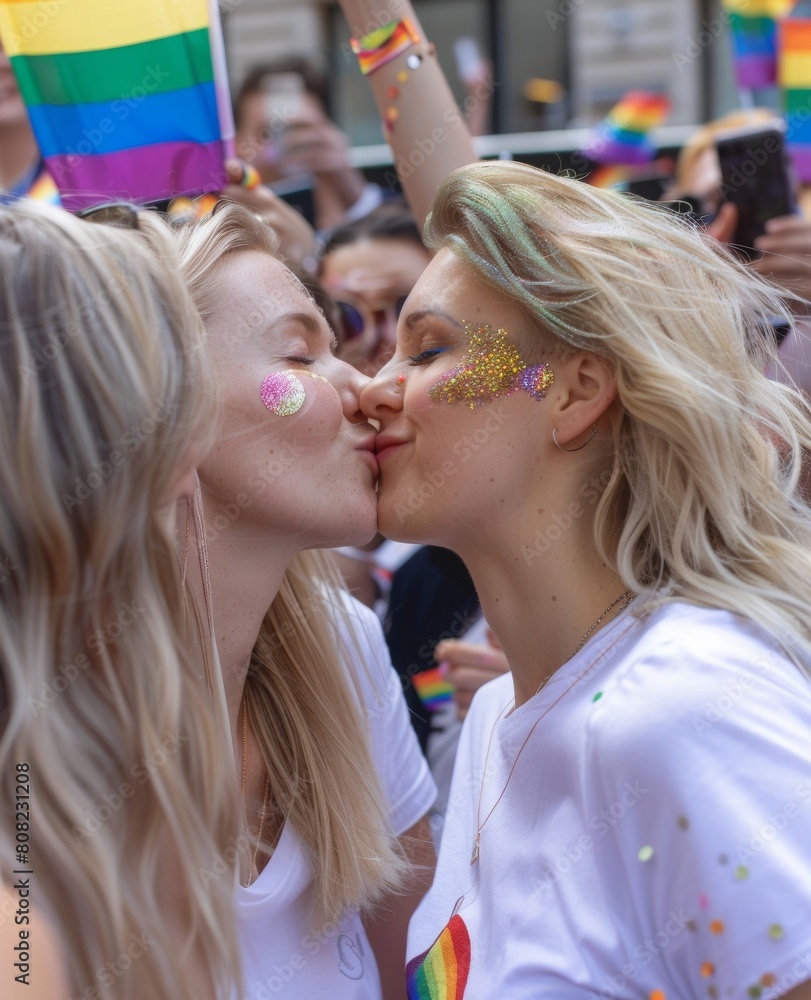 Fototapeta premium Pride, LGBT community illustration, AI generated