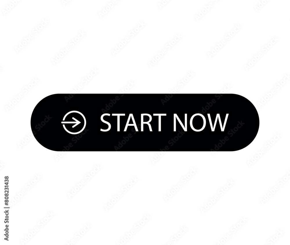 Start Now Button Isolated On White Background Start Now Button Isolated On White Background