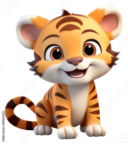 PNG Cartoon mammal animal tiger.