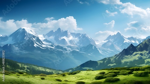 Panoramic view of the Caucasus mountains. Panoramic view of the Caucasus mountains.