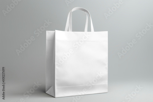 Paper shopping bag png mockup, transparent design