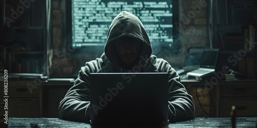 Anonymous Hacker: Dark and Moody Cybersecurity Concept