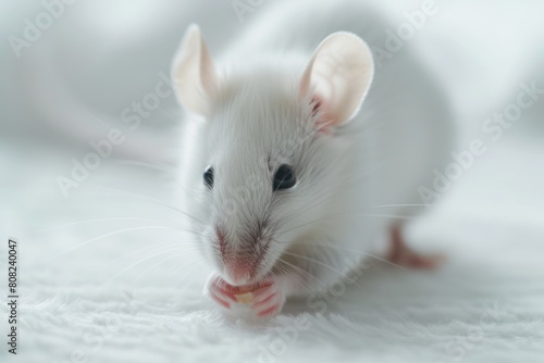 Adorable Mouse Snacking on Delicacies, Detailed Texture