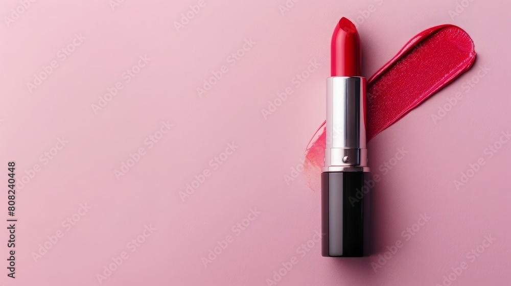 Obraz premium Red lipstick. Matte lipstick. Long-lasting lipstick. Perfect for any occasion.