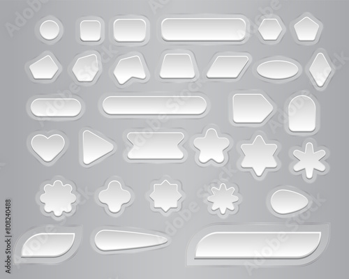 Button illustration set. Vector illustration.