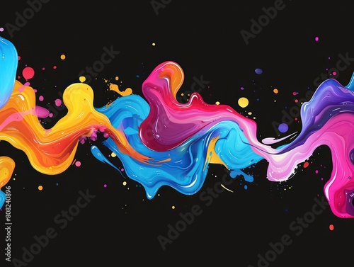 Simple and atmospheric colorful black background design