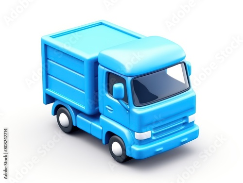 blue truck 3d, lorry design icon