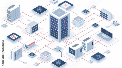 map of it infrastructure diagram showing backup system for disaster recovery, replication, tape backup, connectivity 