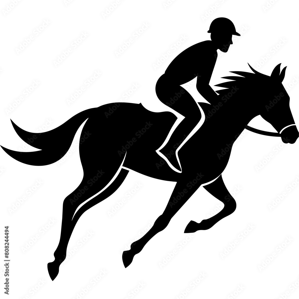 a horse raider racing a horse vector silhouette, black color silhouette, white background (15) a horse raider racing a horse vector silhouette, black color silhouette, white background (15)