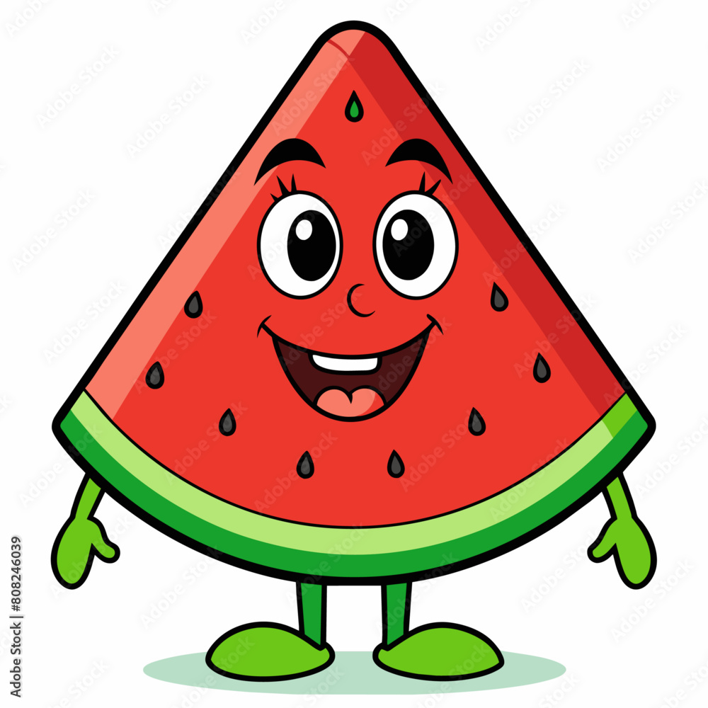 watermelon fruit groovy cartoon character solid white background (28) watermelon fruit groovy cartoon character solid white background (28)