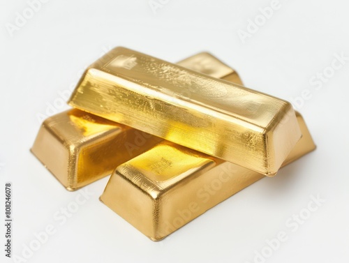 gold bars on a white background