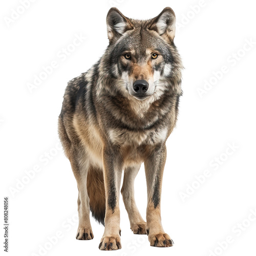 Wolf on transparent or white background