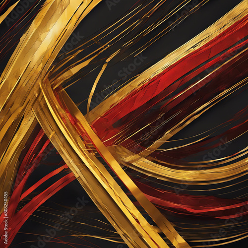 Dark yellow red and gold luxury lines overlapping