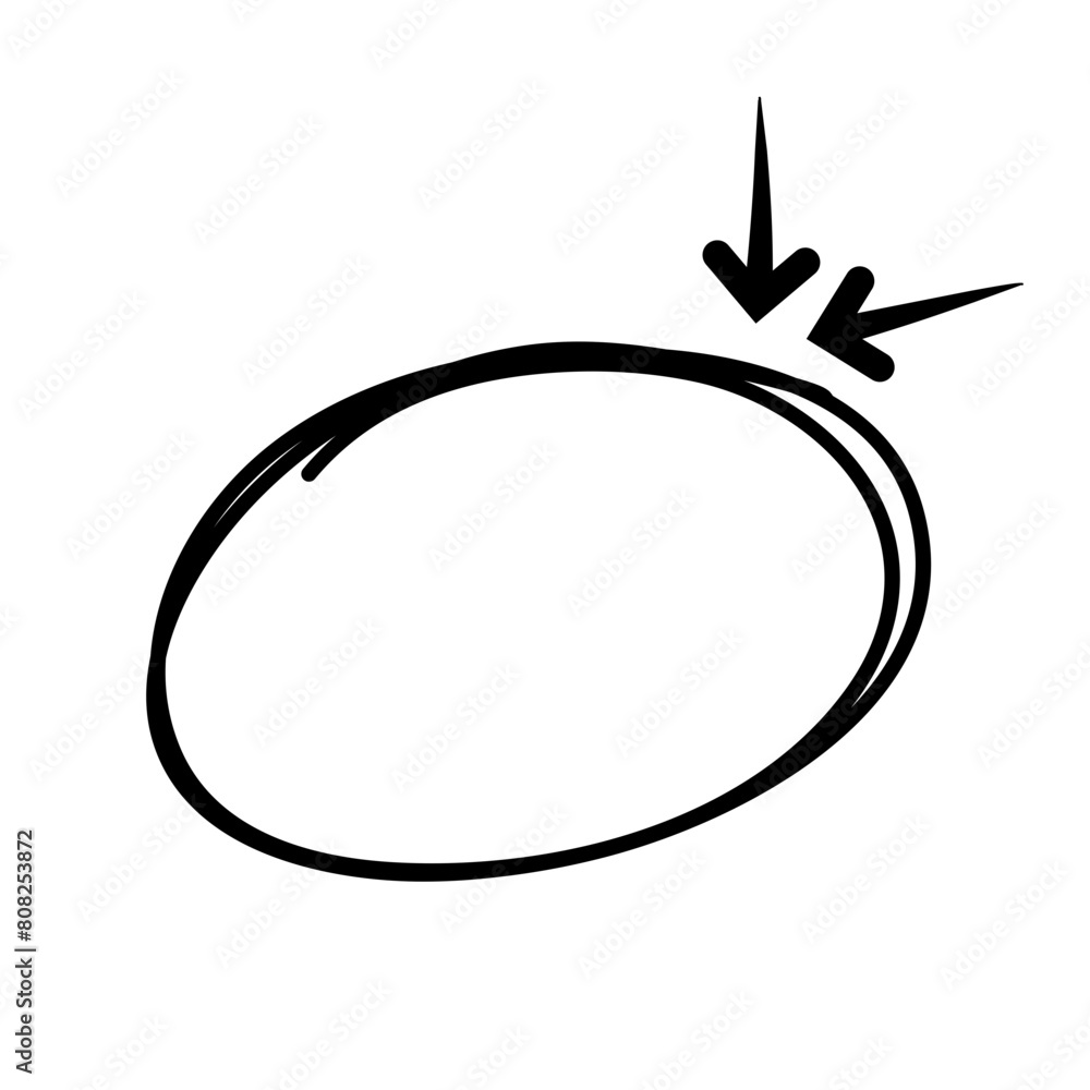Hand drawn arrow circle