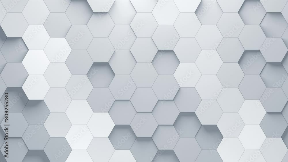 Hexagonal High Tech Corporate Background. Extruded 3D hexagons with soft shadows. Looped video. Hexagonal High Tech Corporate Background. Extruded 3D hexagons with soft shadows. Looped video.