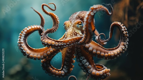 Common octopus (Octopus vulgaris). Wildlife animal. © somneuk