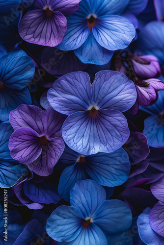 An organic spread of violets, with the small and delicate flowers turning into a tapestry of purple hues,