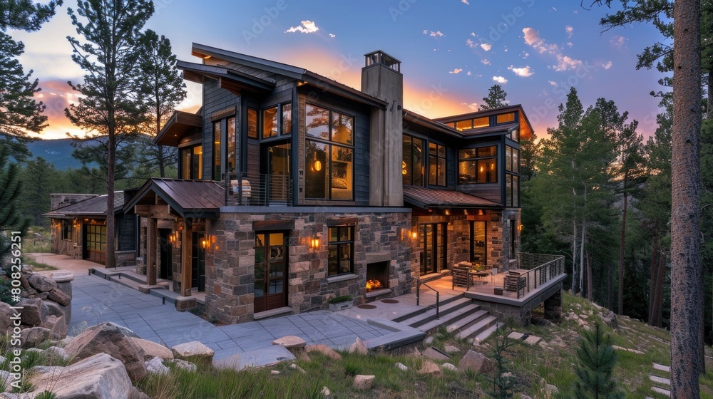 Fototapeta premium Contemporary Mountain Retreat