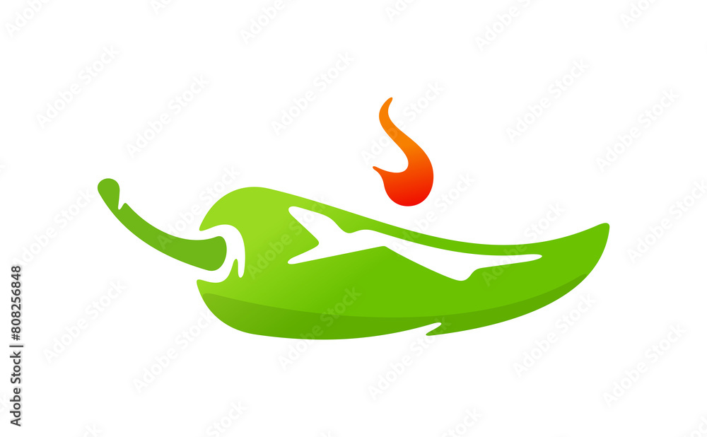 Chili pepper with fire flame for heat pepper scale from low to high logo design. Hot fire chili, spicy pepper heat scale rating graphic design Chili pepper with fire flame for heat pepper scale from low to high logo design. Hot fire chili, spicy pepper heat scale rating graphic design