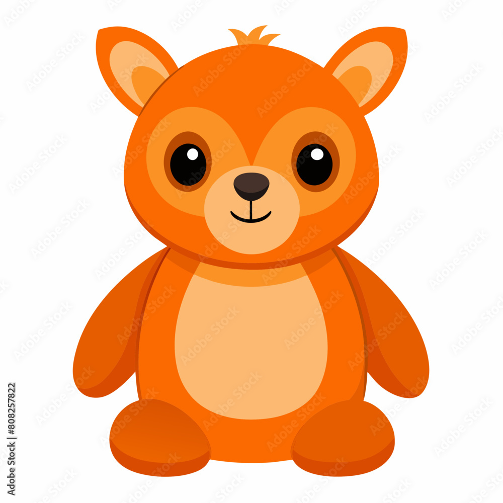 Obraz premium A orange softy toy on white background 