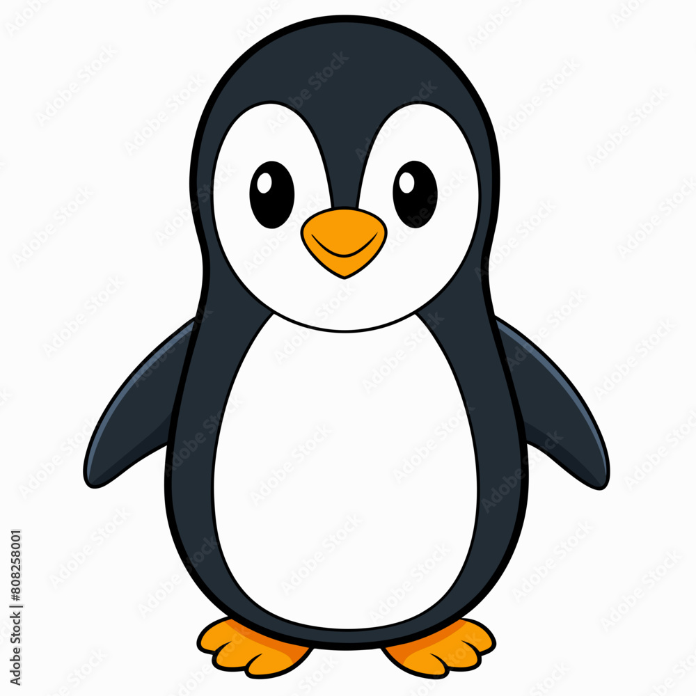 Obraz premium cute penguin vector illustration 