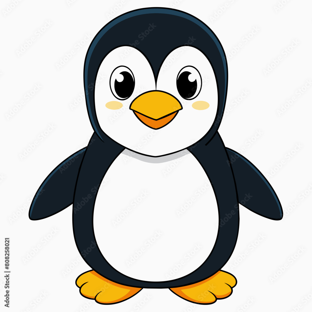 Obraz premium cute penguin vector illustration 
