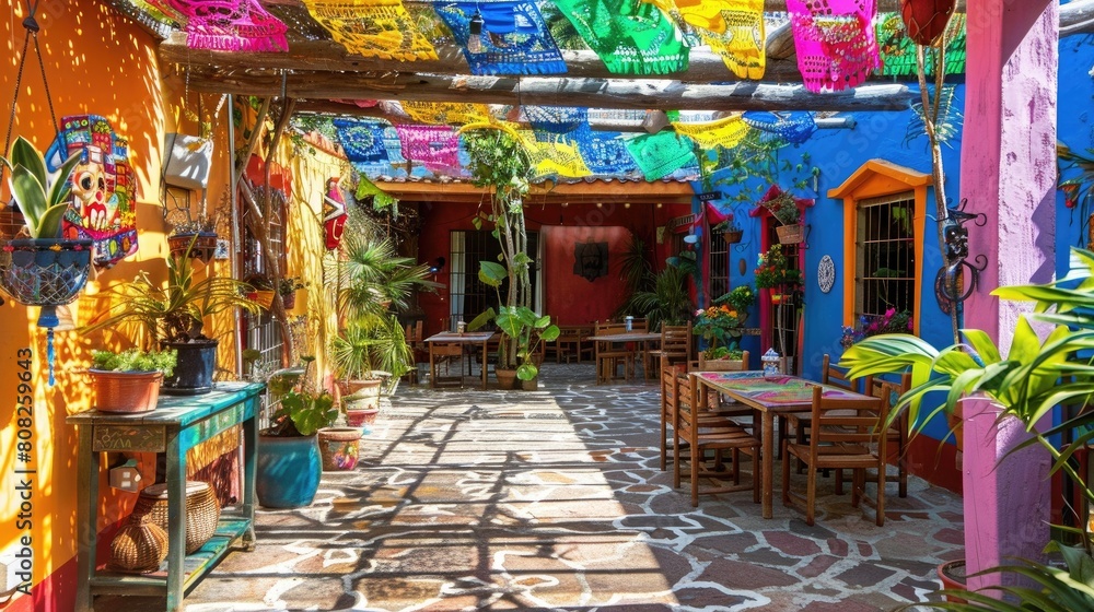 Colorful Mexican Fiesta-themed Patio

