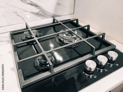 gas stove in the kitchen