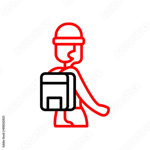 Tourist  Vector Line Two Color Icon