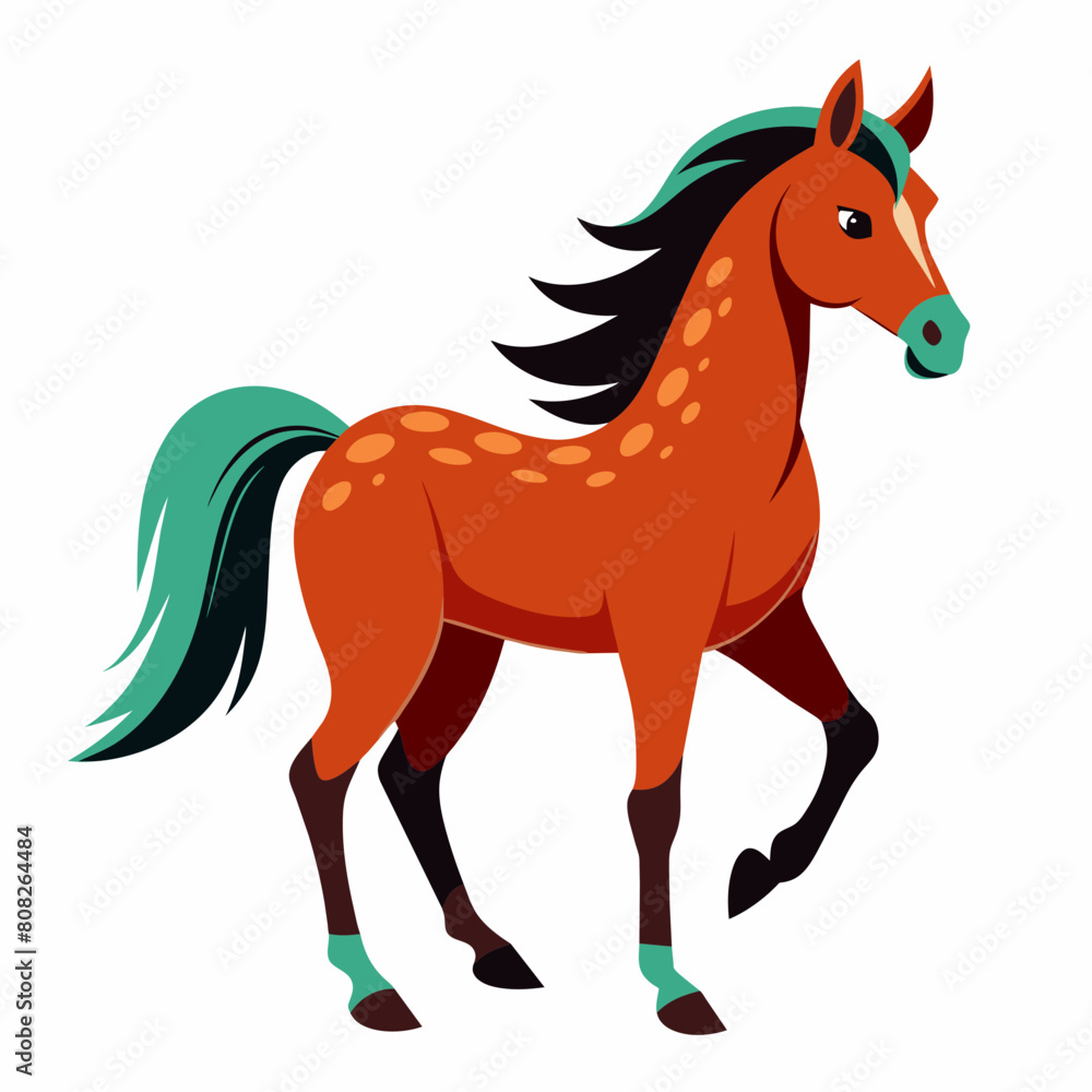 A animal-horse logo icons vector illustration