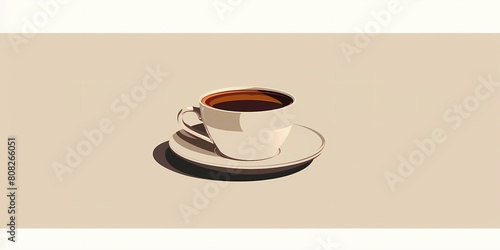 a cup of coffee  a poster background image of a coffee cup  coffee beans