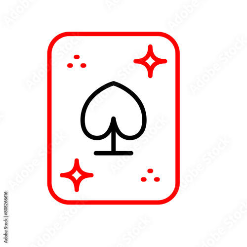 Magic Card  Vector Line Two Color Icon