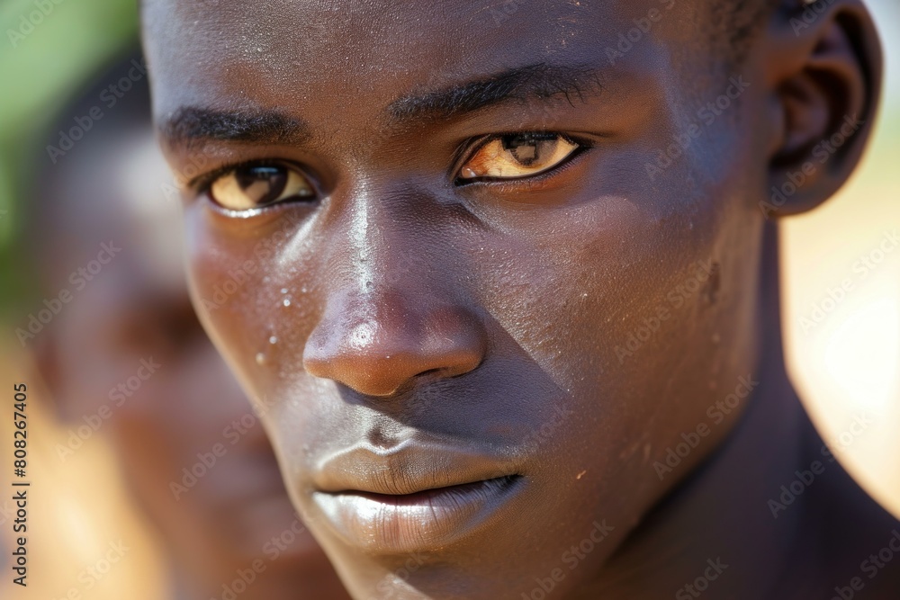 African young man. Model studio. Generate Ai African young man. Model studio. Generate Ai