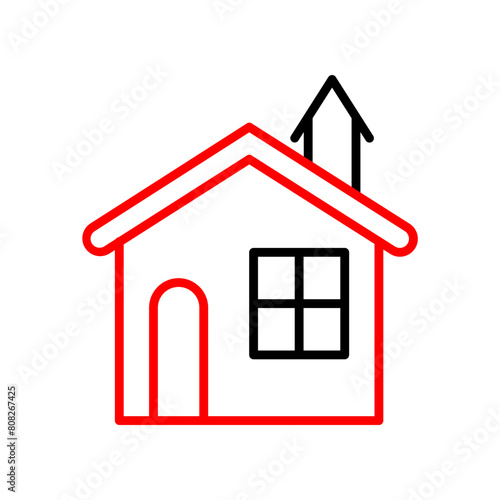 House  Vector Line Two Color Icon