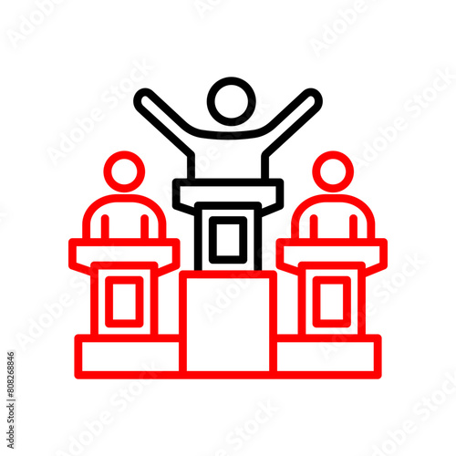 Victory  Vector Line Two Color Icon