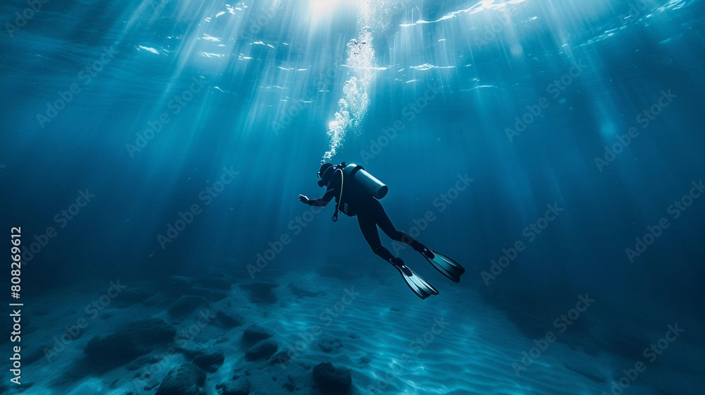 
Title and Keywords:
English Title:

Drawn to the Deep: A Lone Diver Explores, Inspiring Ocean Conservation (Symbol of Human Fascination)