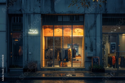 clothes store exterior design by the street © Koon