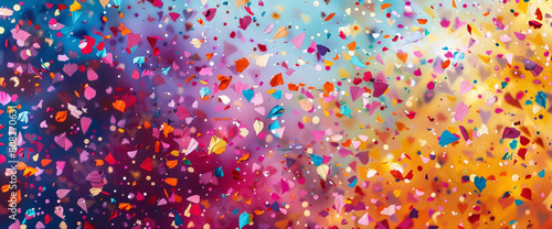 Like a burst of confetti, a symphony of vibrant colors explodes into the frame, saturating the scene with an exuberant energy that is palpable and alive.