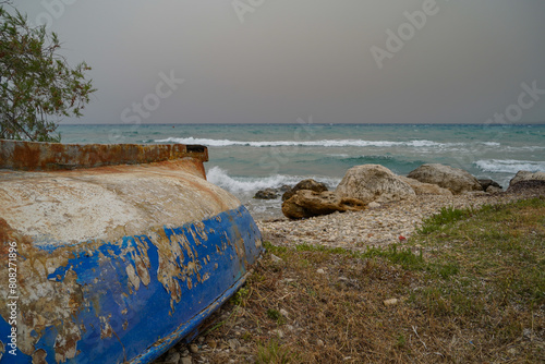 Kryoneri beach on a cloudy day photo