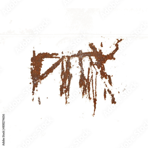 Random paint and rust stains on sheet metal