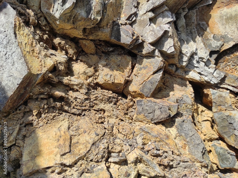Fototapeta premium Geodesy texture photo. Texture of natural rocks of earth and stone. design blank