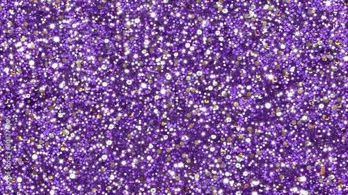   A glitter background in shades of purple, adorned with an array of small white and gold dots that occupy the upper and lower halves of the image photo