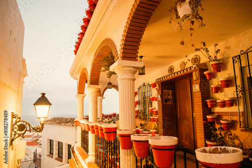 Cuadro en lienzo picturesque village of  Mijas. Costa del Sol, Andalusia, Spain