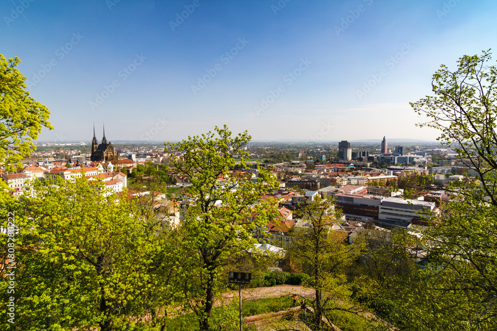 Summer panorama of the city of Brno, Czech Republic